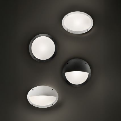 Ideal Lux - Aplique de parede para exterior POLAR 1xE27/23W/230V IP66 preto