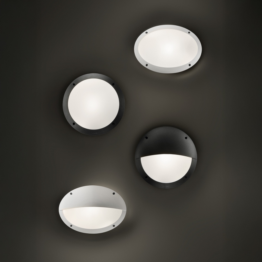 Ideal Lux - Aplique de parede para exterior POLAR 1xE27/23W/230V IP66 preto