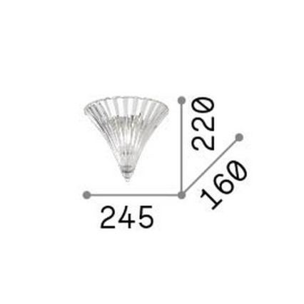 Ideal Lux - Aplique de parede SANTA 1xE14/40W/230V dourado