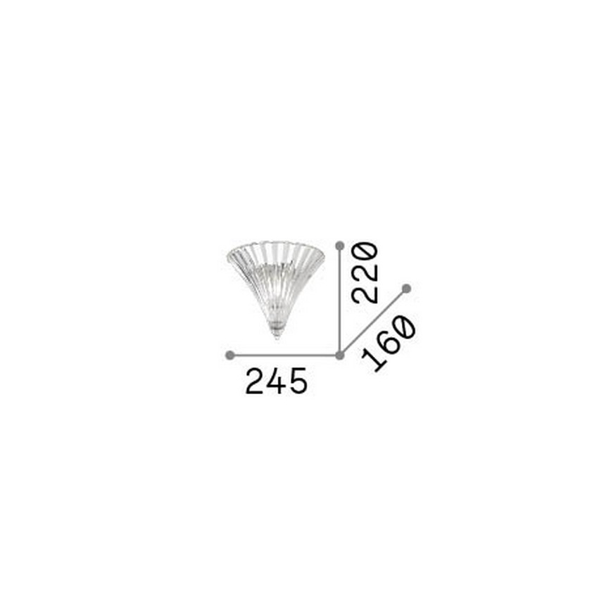 Ideal Lux - Aplique de parede SANTA 1xE14/40W/230V dourado