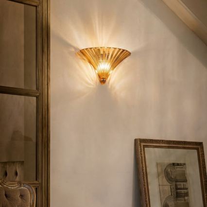 Ideal Lux - Aplique de parede SANTA 1xE14/40W/230V dourado