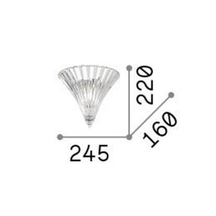 Ideal Lux - Aplique de parede SANTA 1xE14/40W/230V transparente