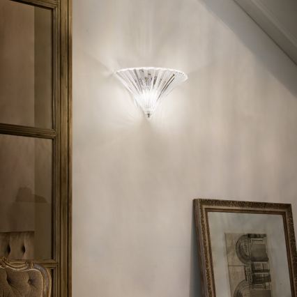 Ideal Lux - Aplique de parede SANTA 1xE14/40W/230V transparente