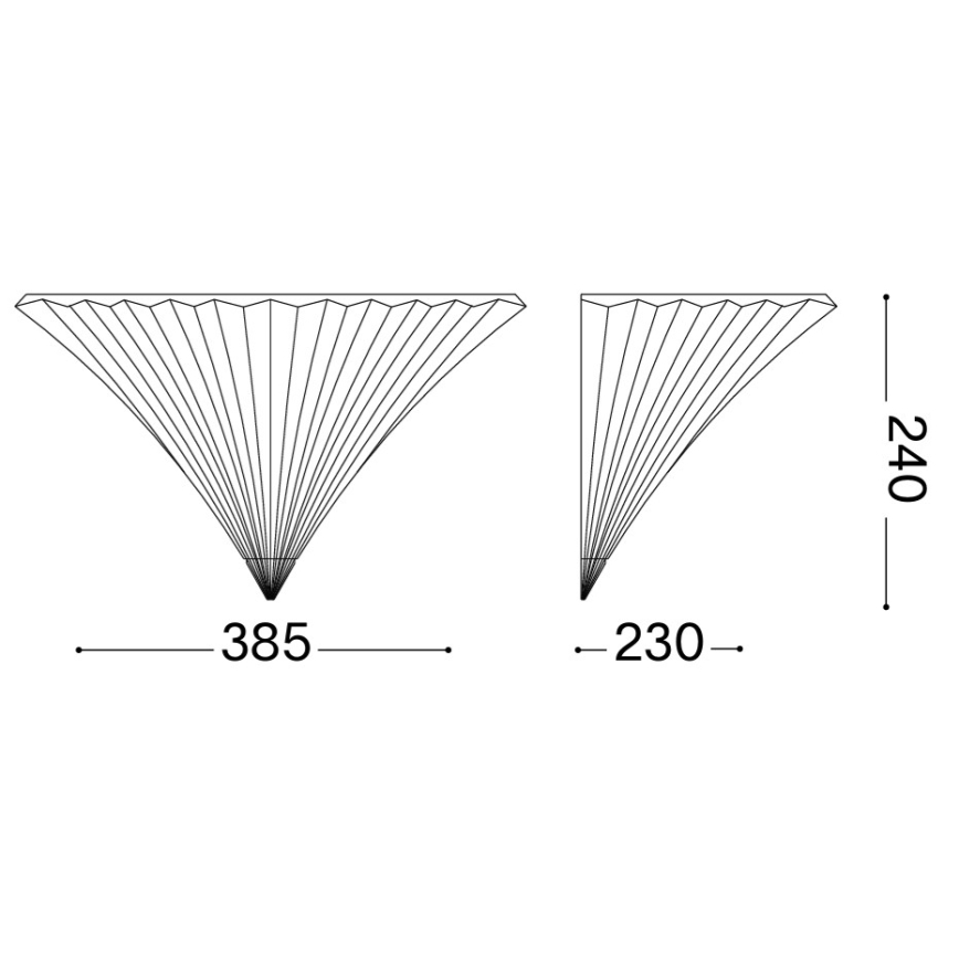 Ideal Lux - Aplique de parede SANTA 1xE14/40W/230V transparente