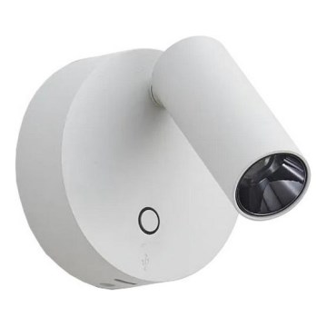 Ideal Lux - Aplique de parede spot LED táctil dimerizável ELF LED/3W/230V IRC 95 branco