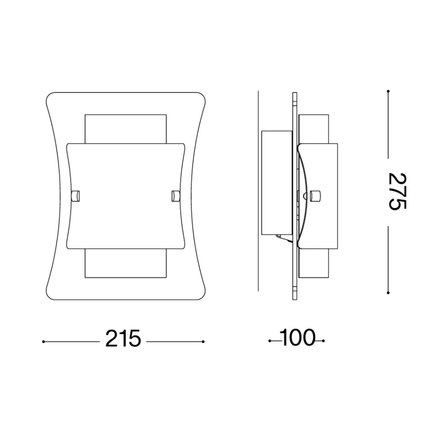Ideal Lux - Aplique de parede TRIPLO 1xE27/60W/230V transparente
