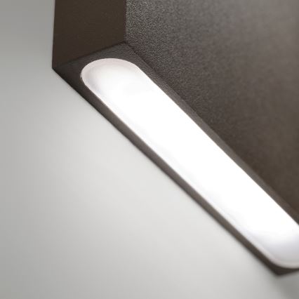 Ideal Lux - Aplique LED de parede para exterior POST-IT LED/3W/12V IRC 90 castanho