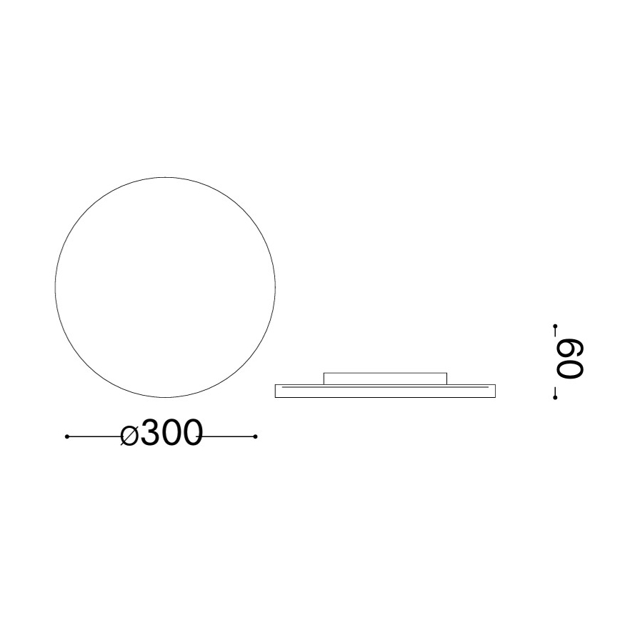 Ideal Lux - LED Aplique de parede exterior PUNTO LED/16W/230V CRI 90 diâmetro 30 cm IP54 preto