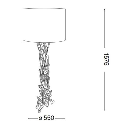 Ideal Lux - Candeeiro de chão DRIFTWOOD 1xE27/60W/230V goiaba
