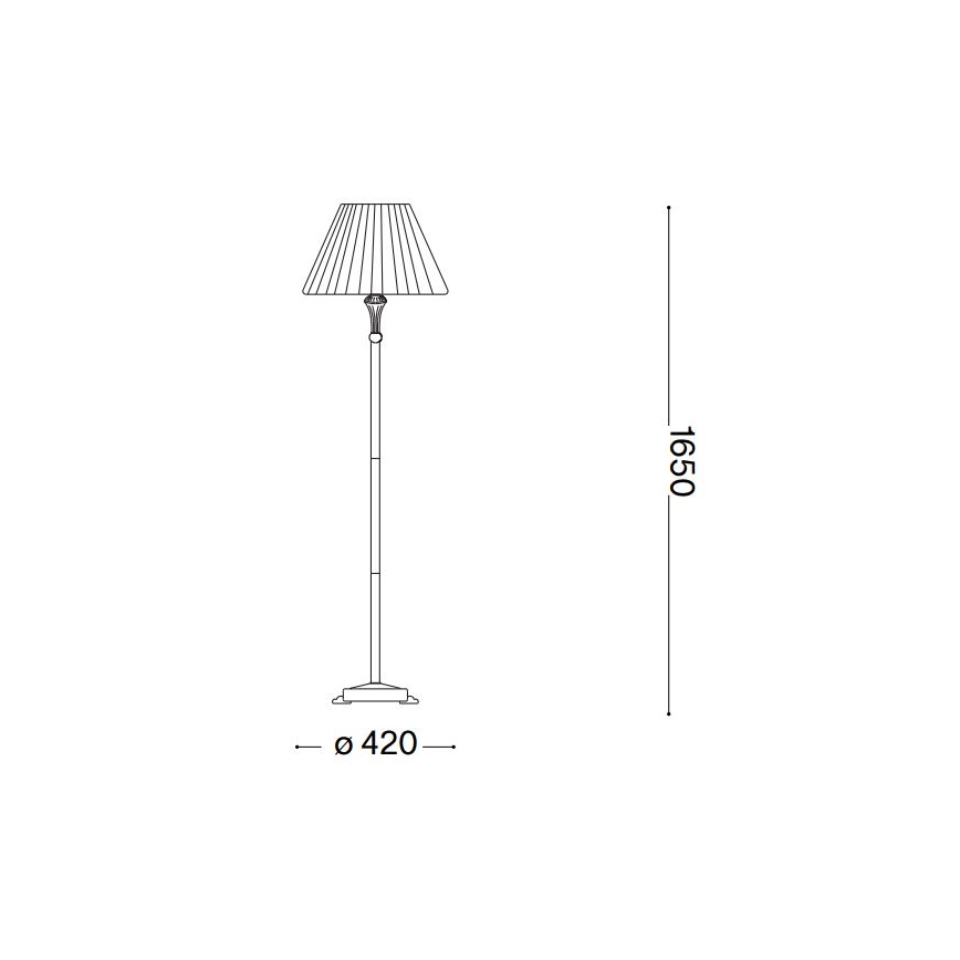 Ideal Lux - Candeeiro de chão FIRENZE 1xE14/40W/230V dourado