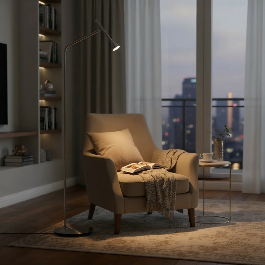 Ideal Lux - Candeeiro de chão LED DIESIS LED/4,5W/230V CRI 95 dourado