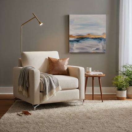 Ideal Lux - Candeeiro de chão LED DIESIS LED/4,5W/230V CRI 95 dourado