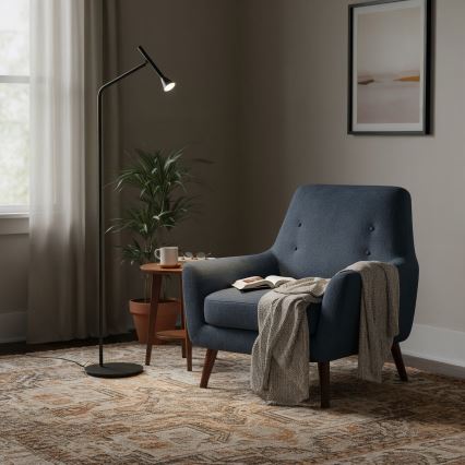 Ideal Lux - Candeeiro de chão LED DIESIS LED/4,5W/230V CRI 95 preto