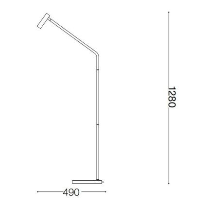 Ideal Lux - Candeeiro de chão LED EASY LED/3,5W/230V CRI 90 preto