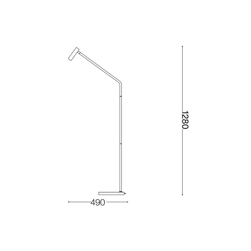 Ideal Lux - Candeeiro de chão LED EASY LED/3,5W/230V CRI 90 preto
