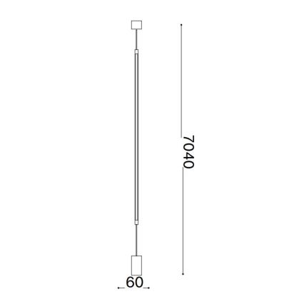 Ideal Lux - Candeeiro de chão LED FILO LED/14W/230V 3000K CRI 90 preto