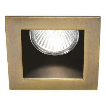 Ideal Lux - Candeeiro de encastrar FUNKY 1xGU10/50W/230V 9x9 cm latão