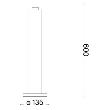Ideal Lux - Candeeiro de exterior CLIO 1xE27/42W/230V 60 cm IP44 antracite