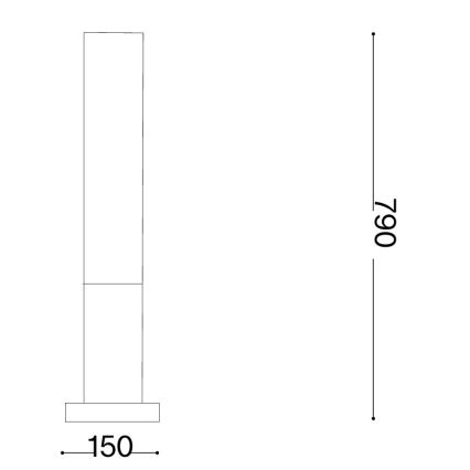 Ideal Lux - Candeeiro de exterior EDO OUTDOOR 1xGX53/15W/230V 79 cm IP65 castanho