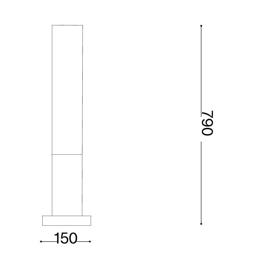Ideal Lux - Candeeiro de exterior EDO OUTDOOR 1xGX53/15W/230V 79 cm IP65 castanho