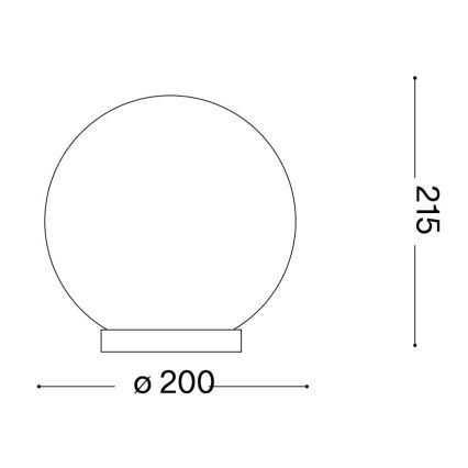 Ideal Lux - Candeeiro de mesa CARTA 1xE27/25W/230V diâmetro 20 cm branco