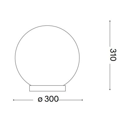 Ideal Lux - Candeeiro de mesa CARTA 1xE27/25W/230V diâmetro 30 cm branco