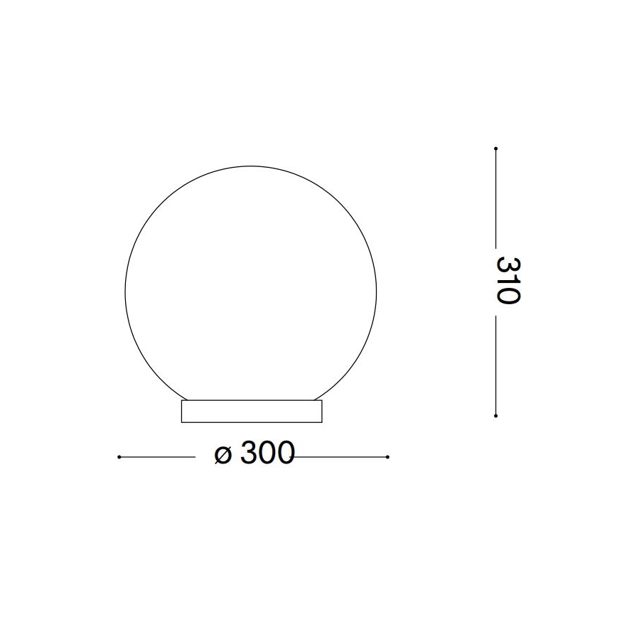 Ideal Lux - Candeeiro de mesa CARTA 1xE27/25W/230V diâmetro 30 cm branco