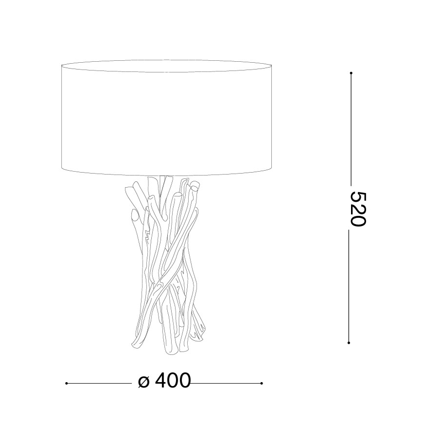 Ideal Lux - Candeeiro de mesa DRIFTWOOD 1xE27/60W/230V goiaba