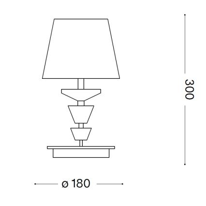 Ideal Lux - Candeeiro de mesa em cristal PEGASO 1xE14/28W/230V dourado