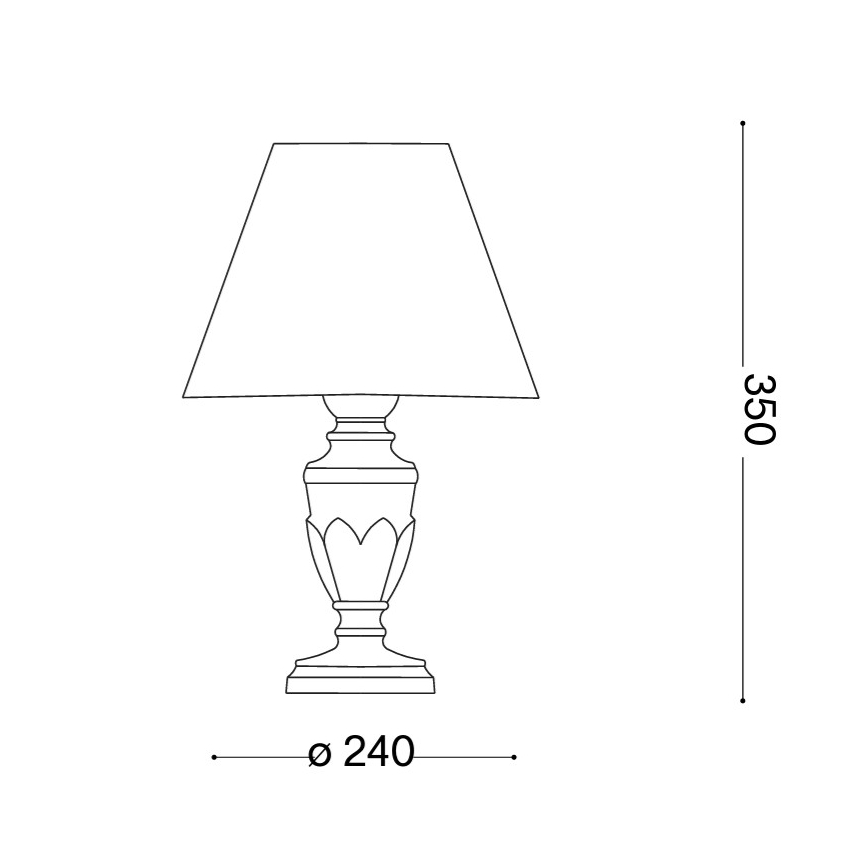 Ideal Lux - Candeeiro de mesa FIRENZE 1xE14/40W/230V dourado