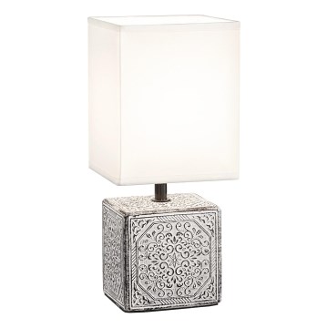 Ideal Lux - Candeeiro de mesa KALI 1xE14/40W/230V branco/cinzento