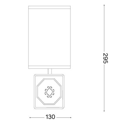 Ideal Lux - Candeeiro de mesa KALI 1xE14/40W/230V branco/cinzento