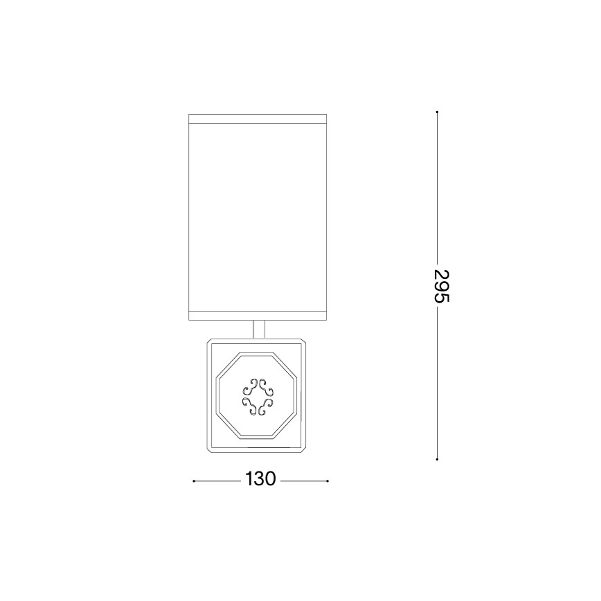 Ideal Lux - Candeeiro de mesa KALI 1xE14/40W/230V branco/cinzento