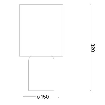 Ideal Lux - Candeeiro de mesa KALI 1xE14/40W/230V creme