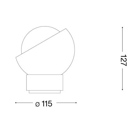 Ideal Lux - Candeeiro de mesa LED BLOOM 1xG9/3W/230V dourado/bege fumê