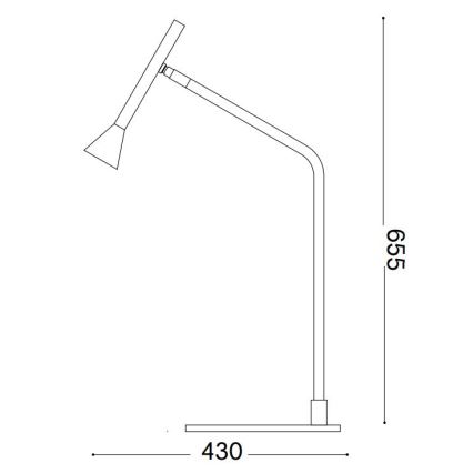 Ideal Lux - Candeeiro de mesa táctil LED com regulação DIESIS LED/6,5W/230V CRI 90 preto