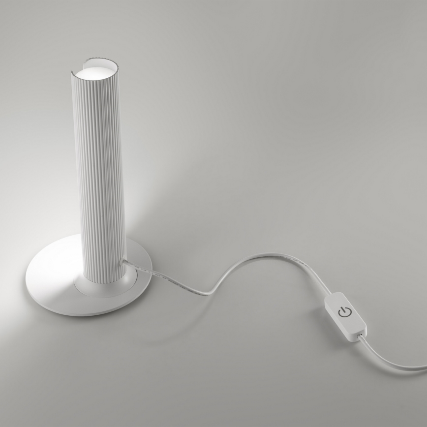 Ideal Lux - Candeeiro de mesa LED dimerizável DORICA LED/8W/230V CRI 90 branco