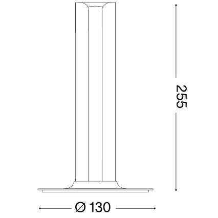 Ideal Lux - Candeeiro de mesa LED dimerizável DORICA LED/8W/230V CRI 90 cinzento