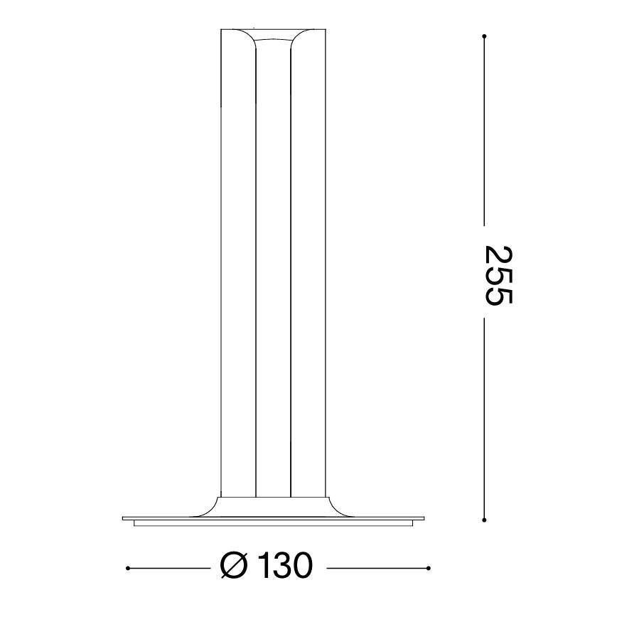 Ideal Lux - Candeeiro de mesa LED dimerizável DORICA LED/8W/230V CRI 90 cinzento