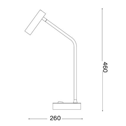 Ideal Lux - Candeeiro de mesa LED EASY LED/3,5W/230V CRI 90 branco
