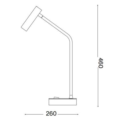 Ideal Lux - Candeeiro de mesa LED EASY LED/3,5W/230V CRI 90 preto