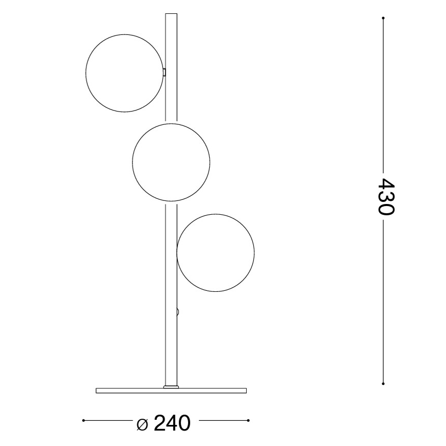 Ideal Lux - Candeeiro de mesa LED PERLAGE 3xG9/3W/230V dourado/branco