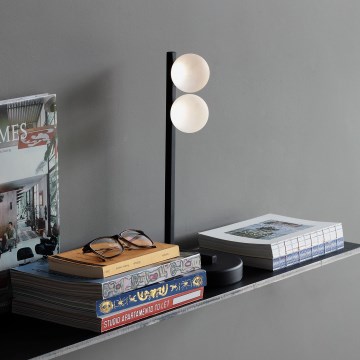 Ideal Lux - Candeeiro de mesa LED PING PONG 2xLED/3W/230V CRI 90 preto