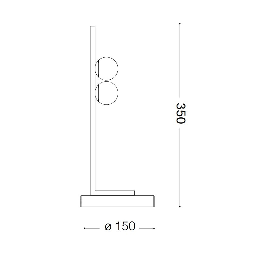Ideal Lux - Candeeiro de mesa LED PING PONG 2xLED/3W/230V CRI 90 preto