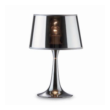 Ideal Lux - Candeeiro de mesa LONDON 1xE27/60W/230V cromado brilhante