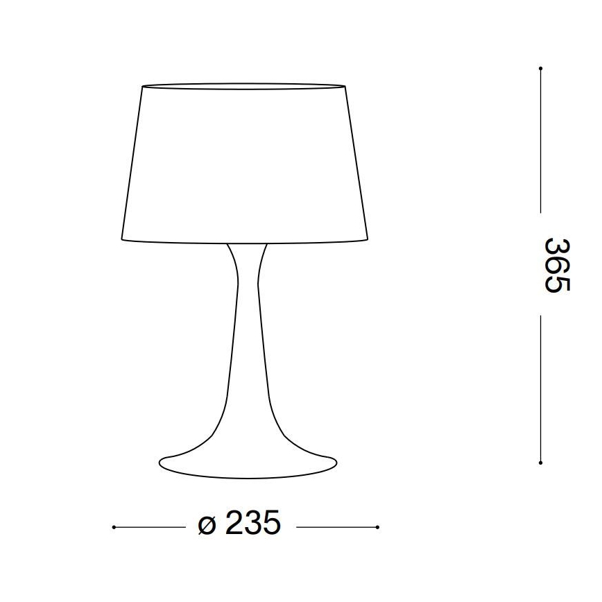 Ideal Lux - Candeeiro de mesa LONDON 1xE27/60W/230V cromado brilhante