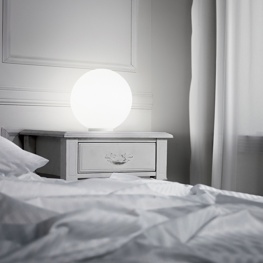 Ideal Lux - Candeeiro de mesa MAPA 1xE27/42W/230V Ø 20 cm branco