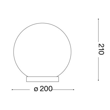 Ideal Lux - Candeeiro de mesa MAPA 1xE27/42W/230V Ø 20 cm branco