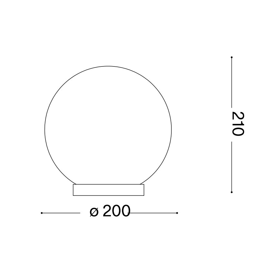 Ideal Lux - Candeeiro de mesa MAPA 1xE27/42W/230V Ø 20 cm branco