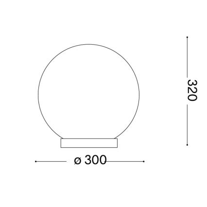Ideal Lux - Candeeiro de mesa MAPA 1xE27/42W/230V Ø 30 cm branco
